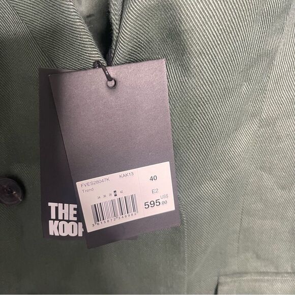 $595 The Kooples NWT twill blazer in Khaki - Picture 10 of 11